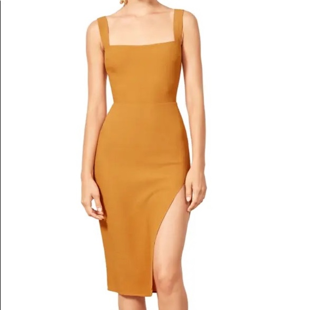 Reformation Christina dress, size 10, sunflower yellow